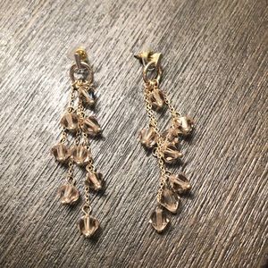 Rose gold dangle earrings